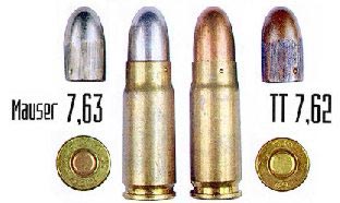 Патрон 7.63x25 Mauser и 7.62x25 TT