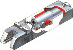 Схема конструкции замыкателя ствола.